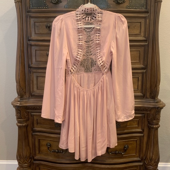 NWT $300 Free People Divine Mini Dress Rose Lace 4 - Picture 11 of 16